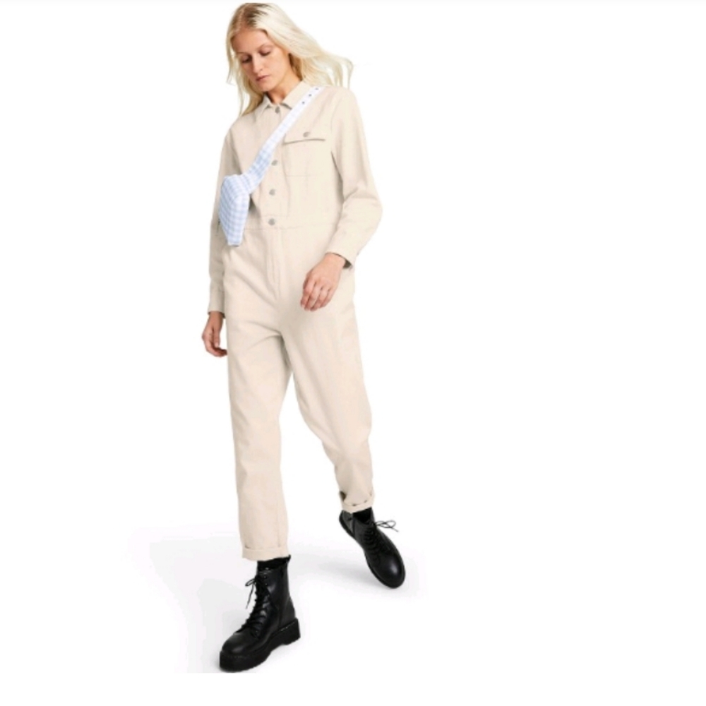 Sandy Liang X Target Cream Long Sleeve Jumpsuit Size 2